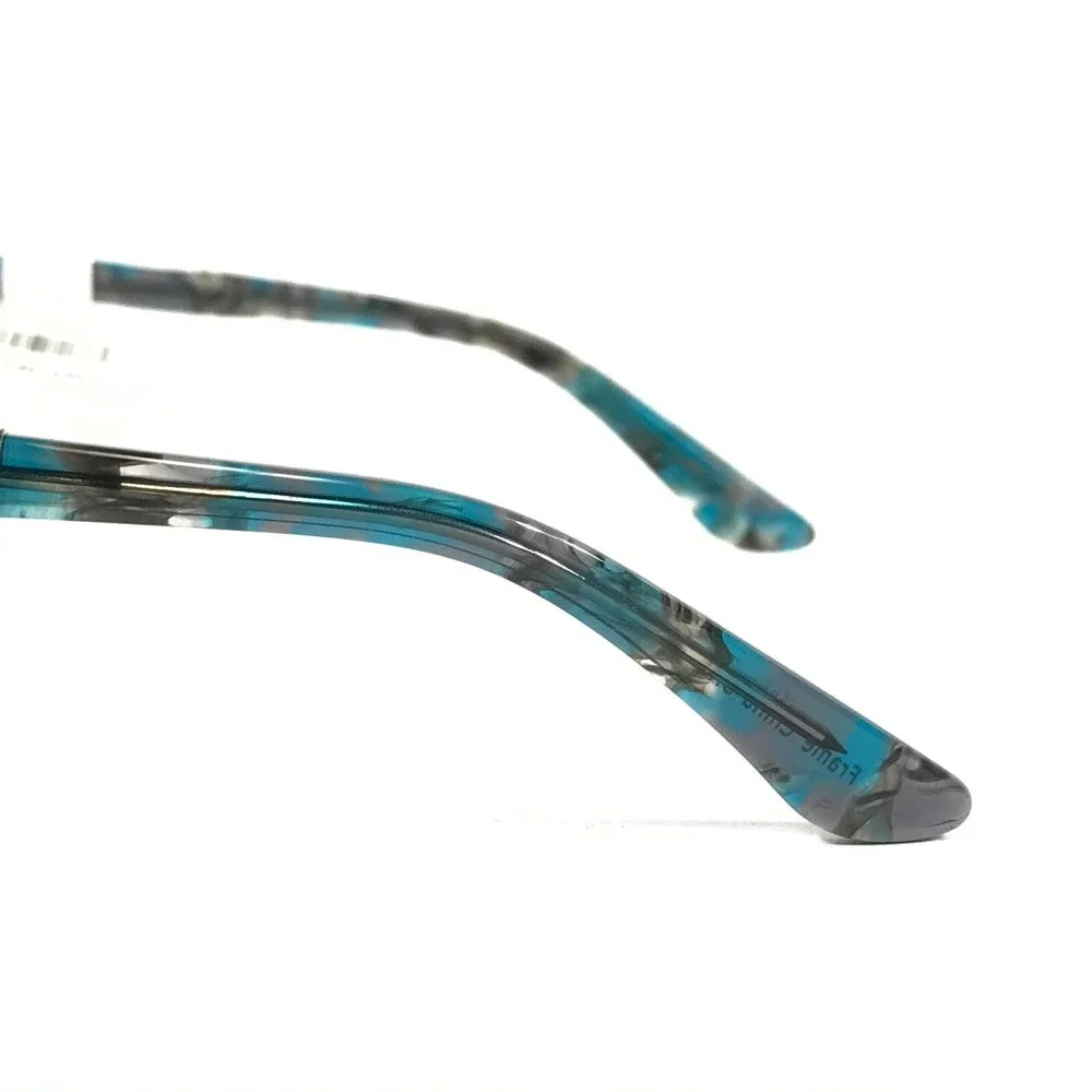 Truth & Love Eyeglasses Frames T&L 02 COL 60 Black Blue Tortoise Oval 51-17-135